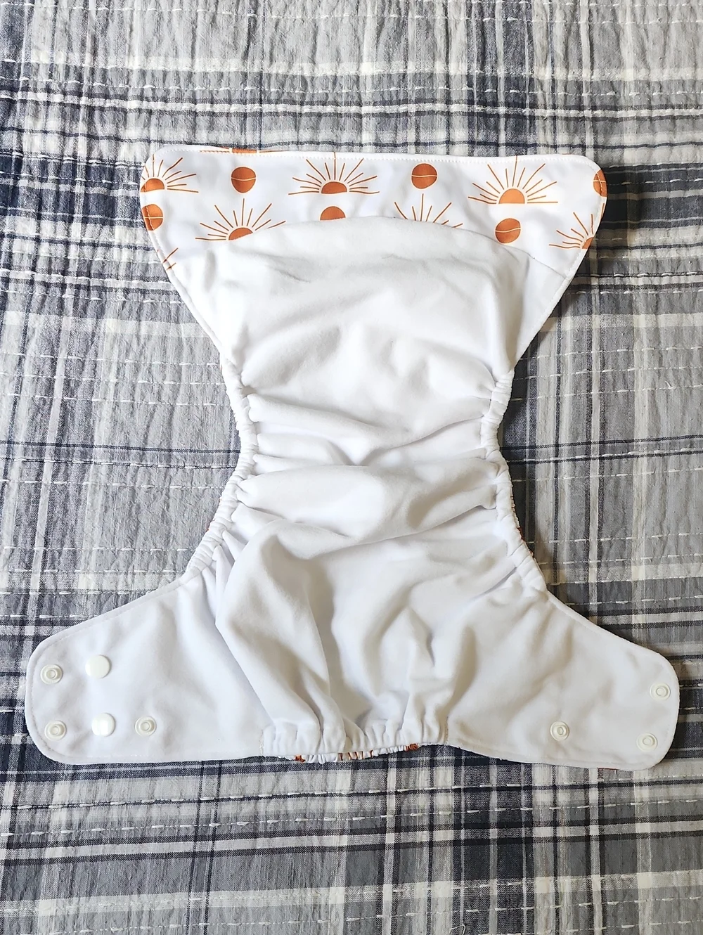HappyFlute Reusable Cloth Diaper - Pink, White, Brown